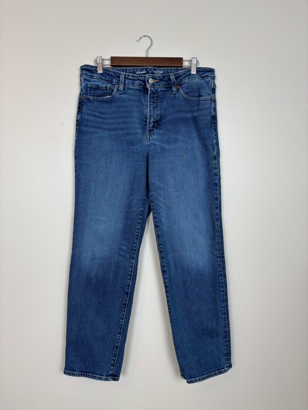 Old Navy Jeans Womens 14 High Rise O.G. Loose Secret Smooth Pockets Denim Blue
